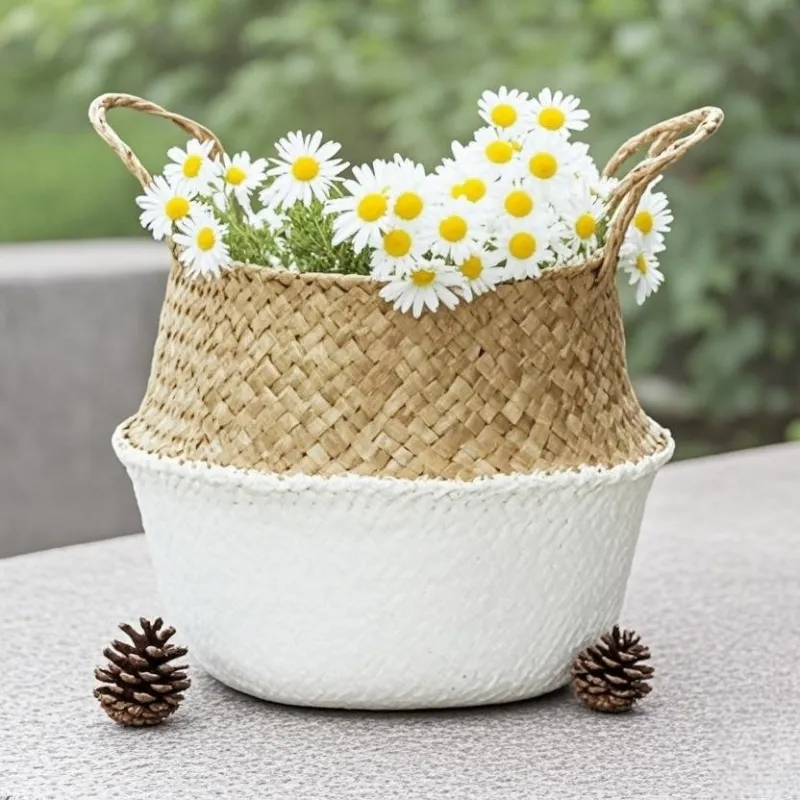 Straw Plant Pot Straw Weaving Wholesale - BasketGem-2 3