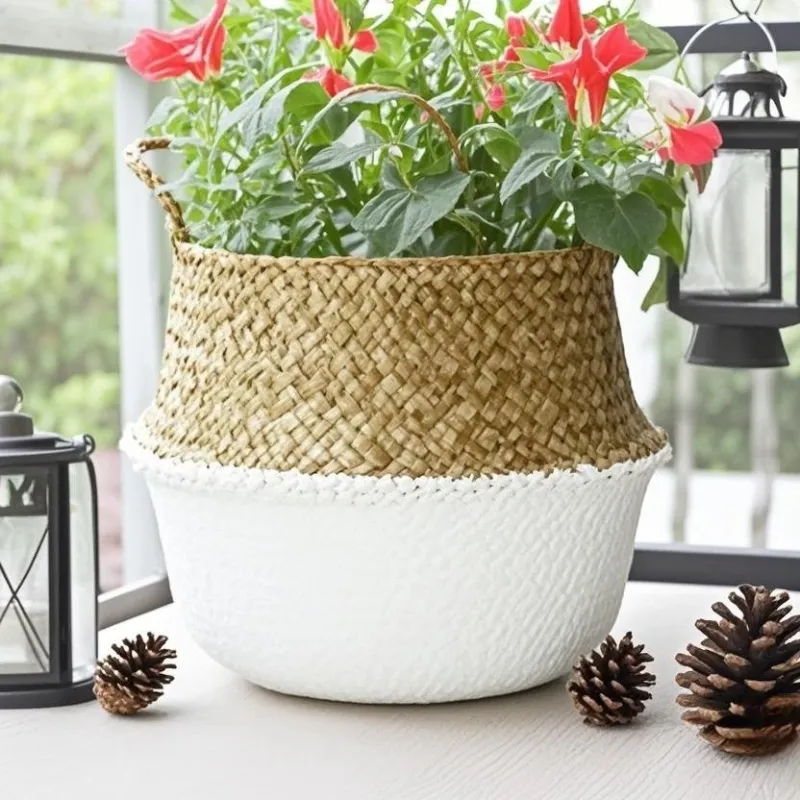 Straw Plant Pot Straw Weaving Wholesale - BasketGem-2 2