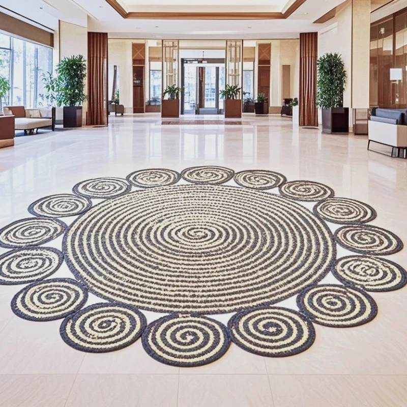 Straw rug round carpet special appearance design support customization and wholesale 1