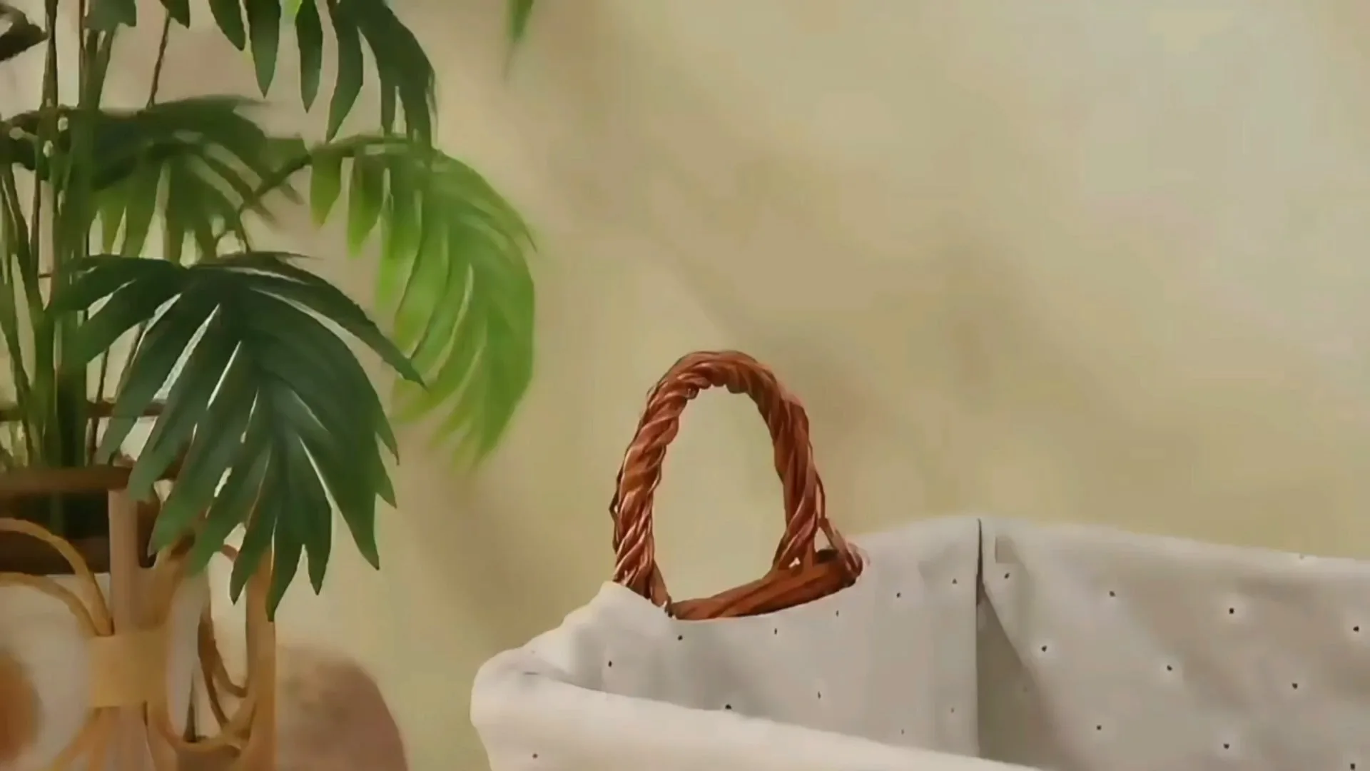 Cesta para la colada de sauce de forma rectangular, ecológica y duradera, Gema de cesta 1
