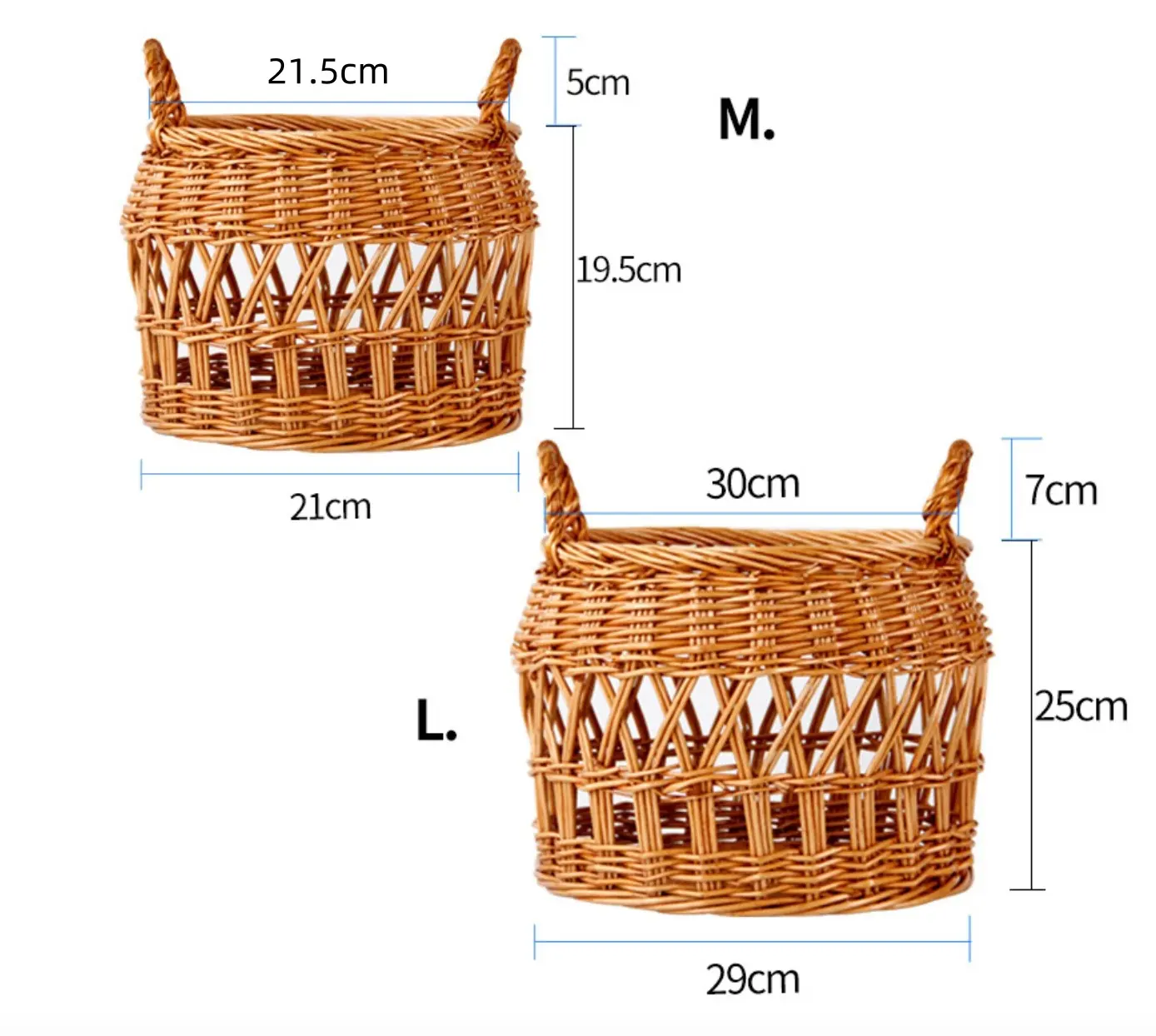 Custom Willow Flower Basket Willow Picnic Basket Wholesale - BasketGem 2