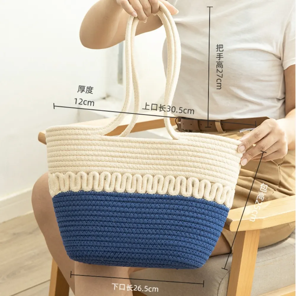 Cotton Crochet Bag Manufacturer Cotton Rope Bag Wholesale - BasketGem 4
