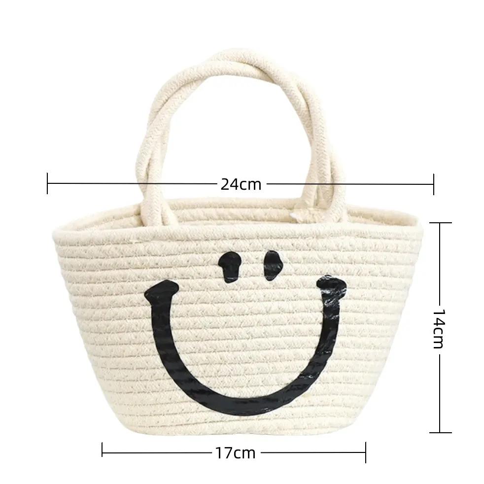 Crochet Cotton Tote Bag by BasketGem-4 3
