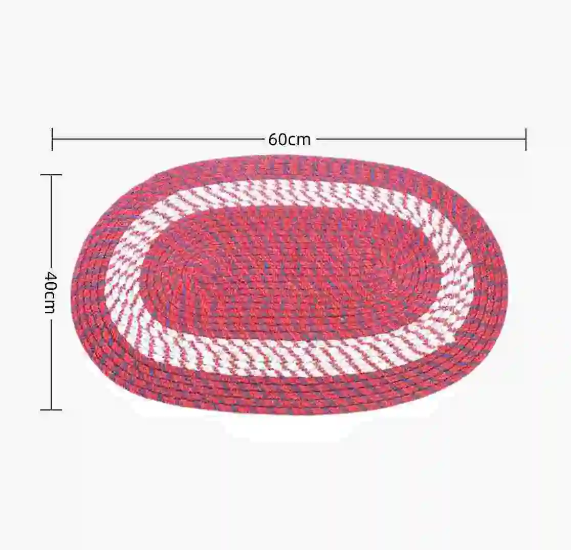 Cotton Handwoven Rug Cotton Rope Rug Wholesale - BasketGem 6