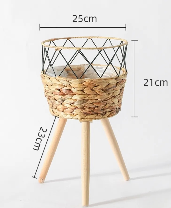 Straw Basket Plant Pot by BasketGem 6
