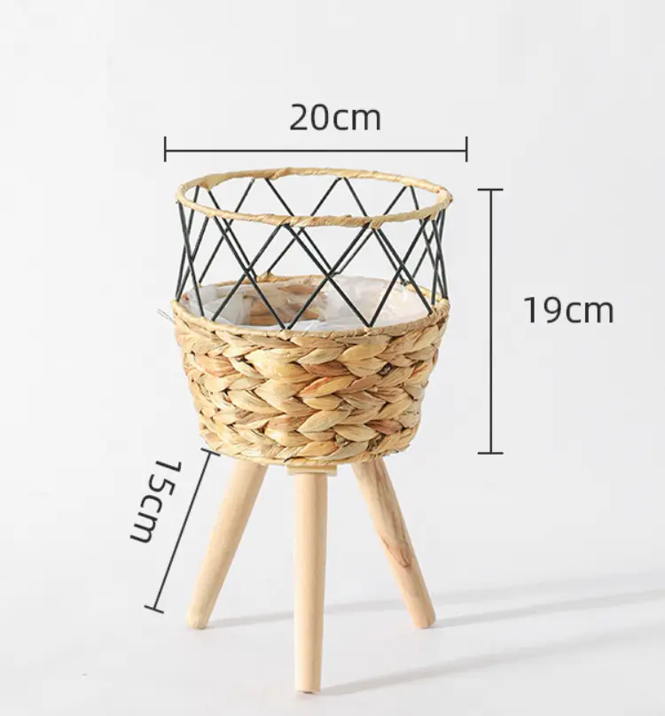 Straw Basket Plant Pot by BasketGem 7