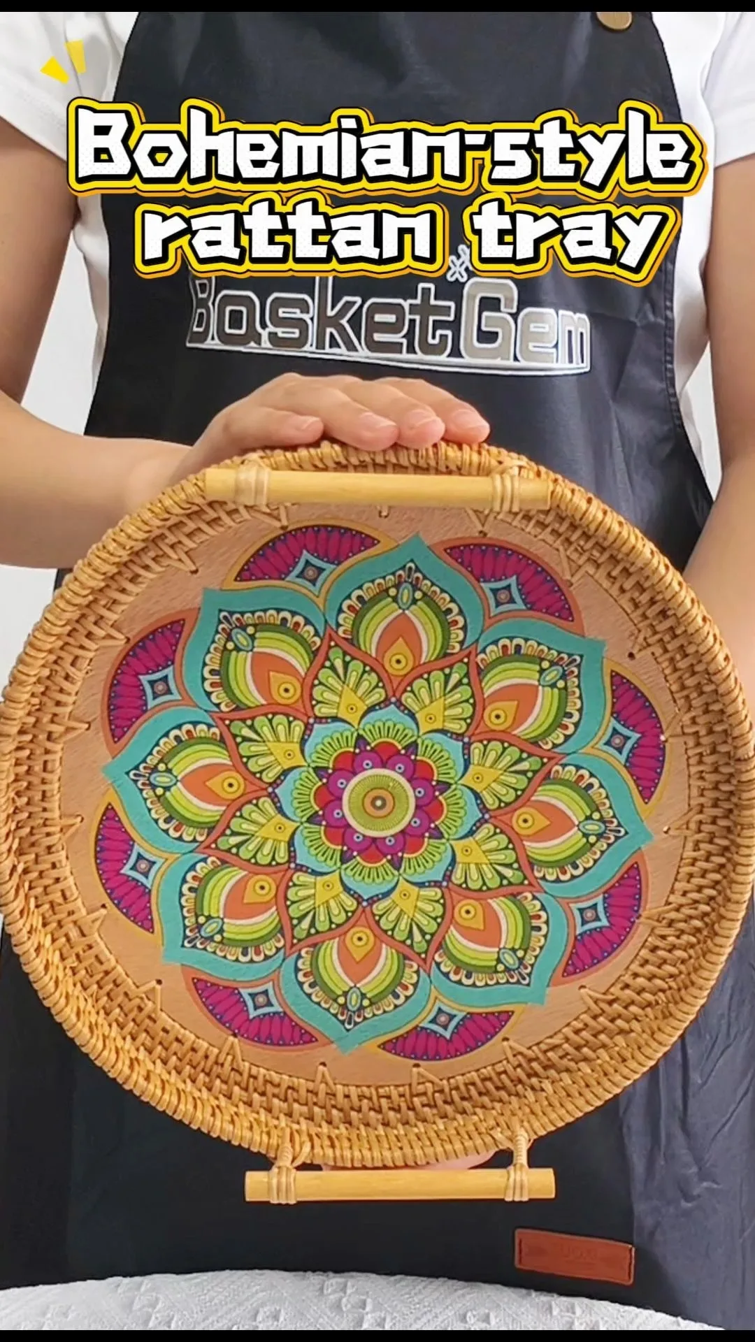 Vintage ronde schaal: een kunstwerk voor thuisorganisatie | Direct bij de fabriek verkrijgbaar