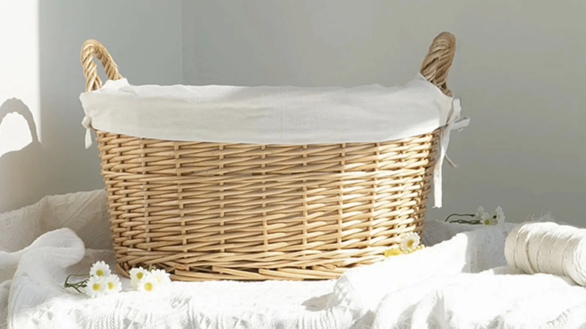 柳のランドリーバスケット 価値の高い収納アイテム ホテルの汚れた衣類用バスケット 1