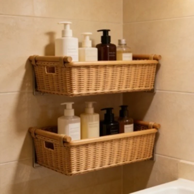 飯店浴室專用訂製長方形柳條收納籃 1