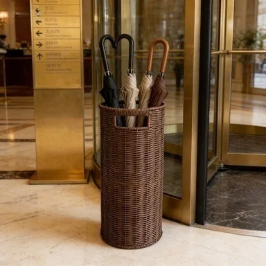 Custom Wholesale Wicker Umbrella Stand for Hotel & Hospitality 1