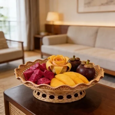 訂製柳條編織飯店水果籃 – 專為飯店和餐廳訂製 1