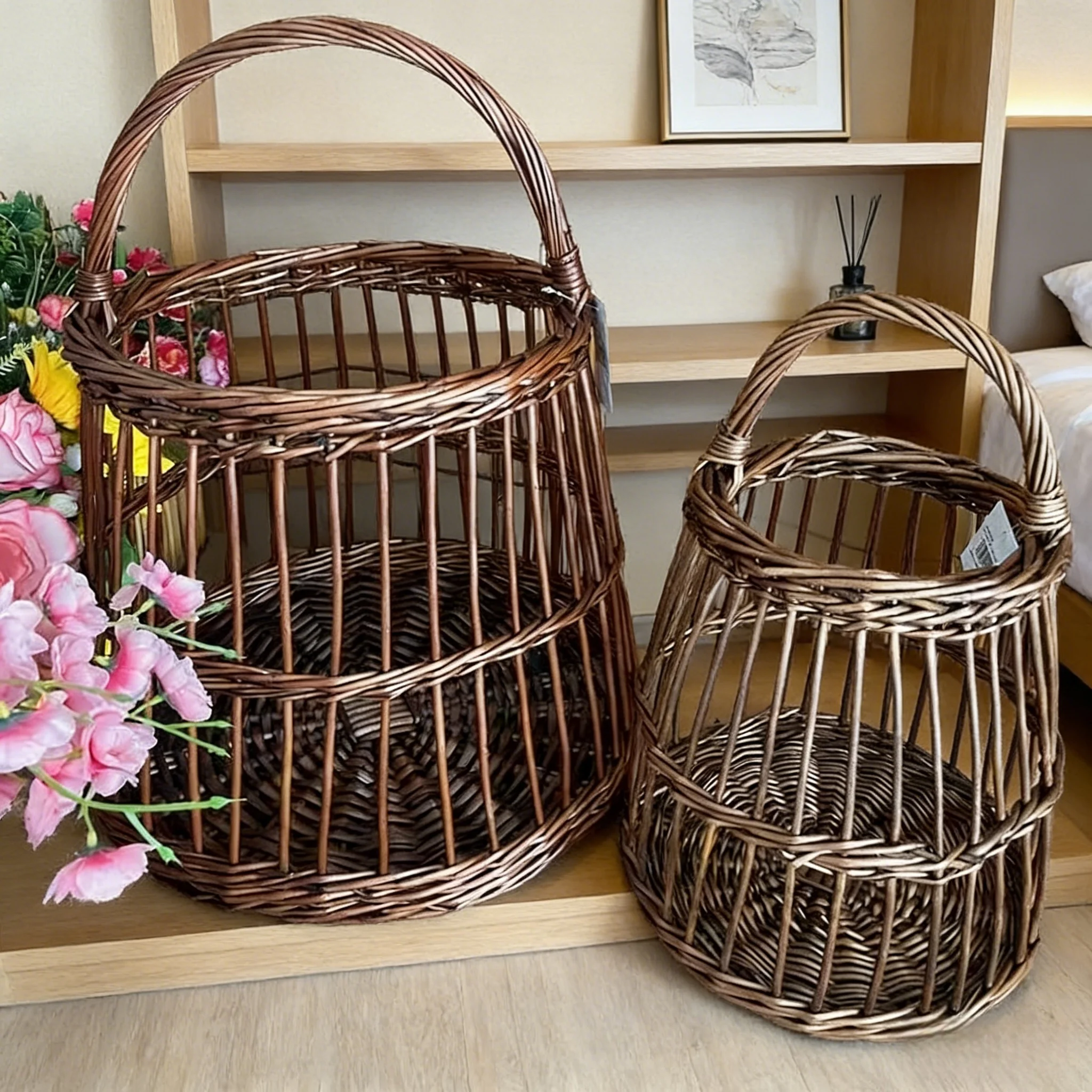 Custom Wicker Openwork Storage Basket for Hotel & Interior Display 1