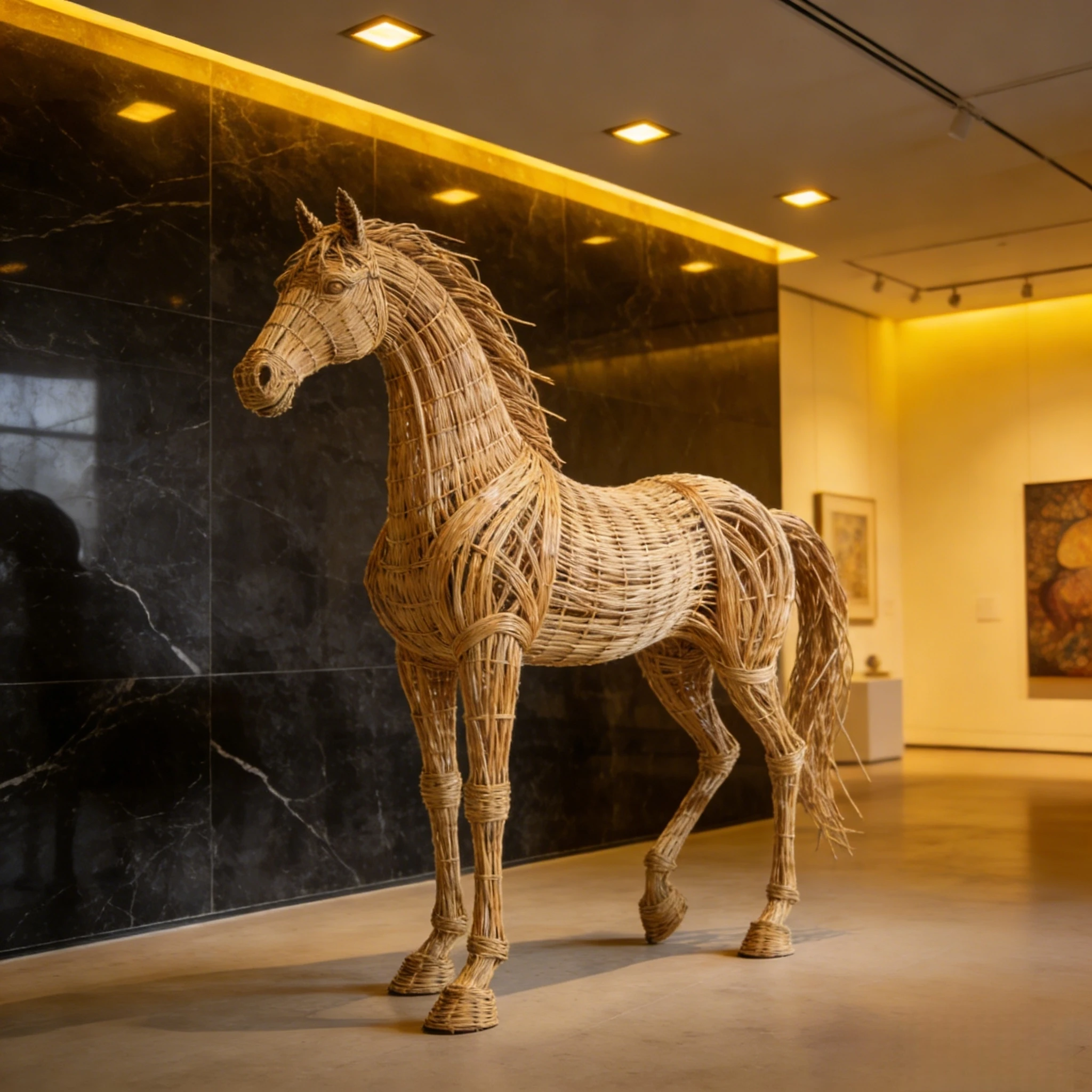 Custom Wicker Horse Statue, Handwoven Craft  Sizes & Designs Available 1