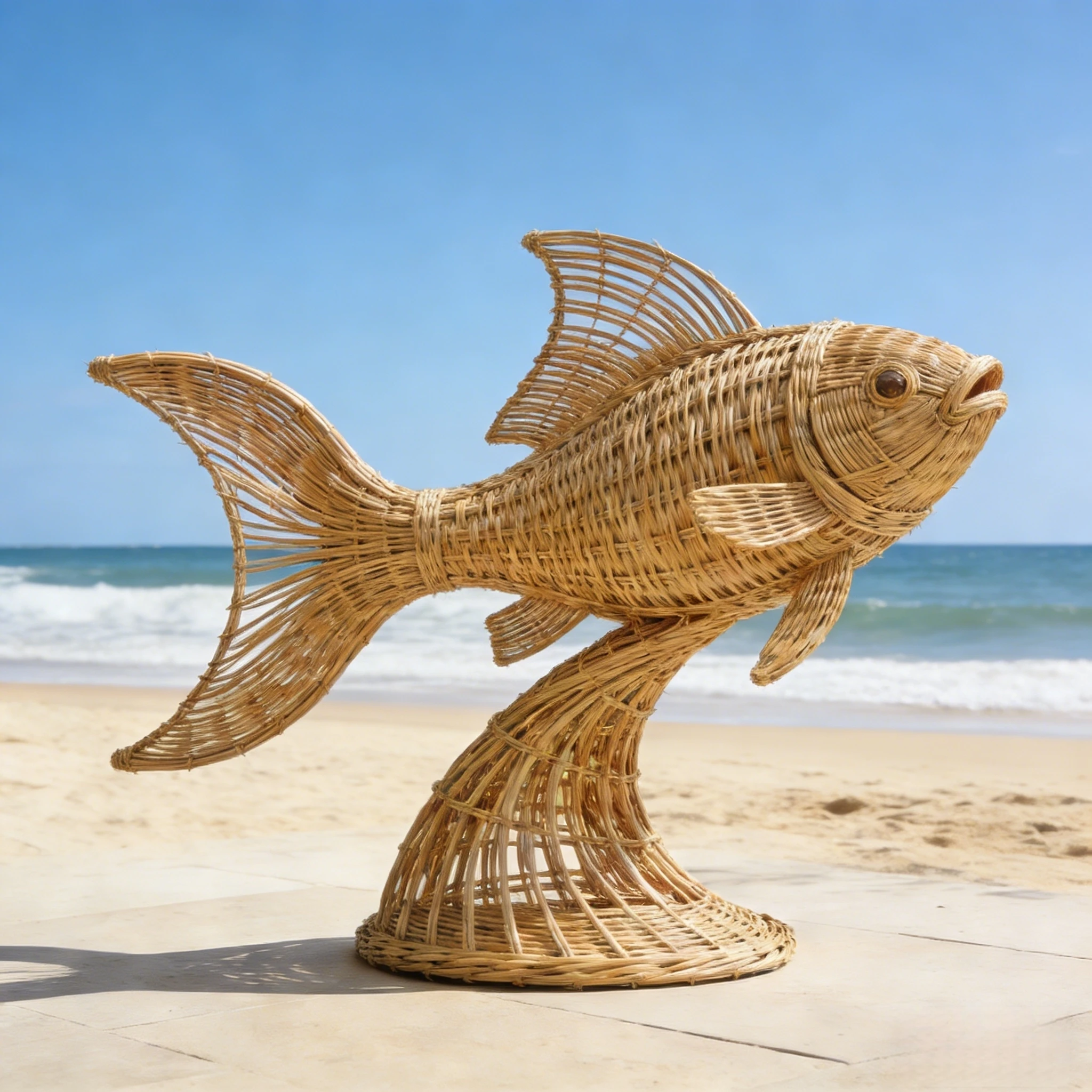 Custom Handwoven Wicker Fish Decor – Size, Shape & Weaving Made to Order 1