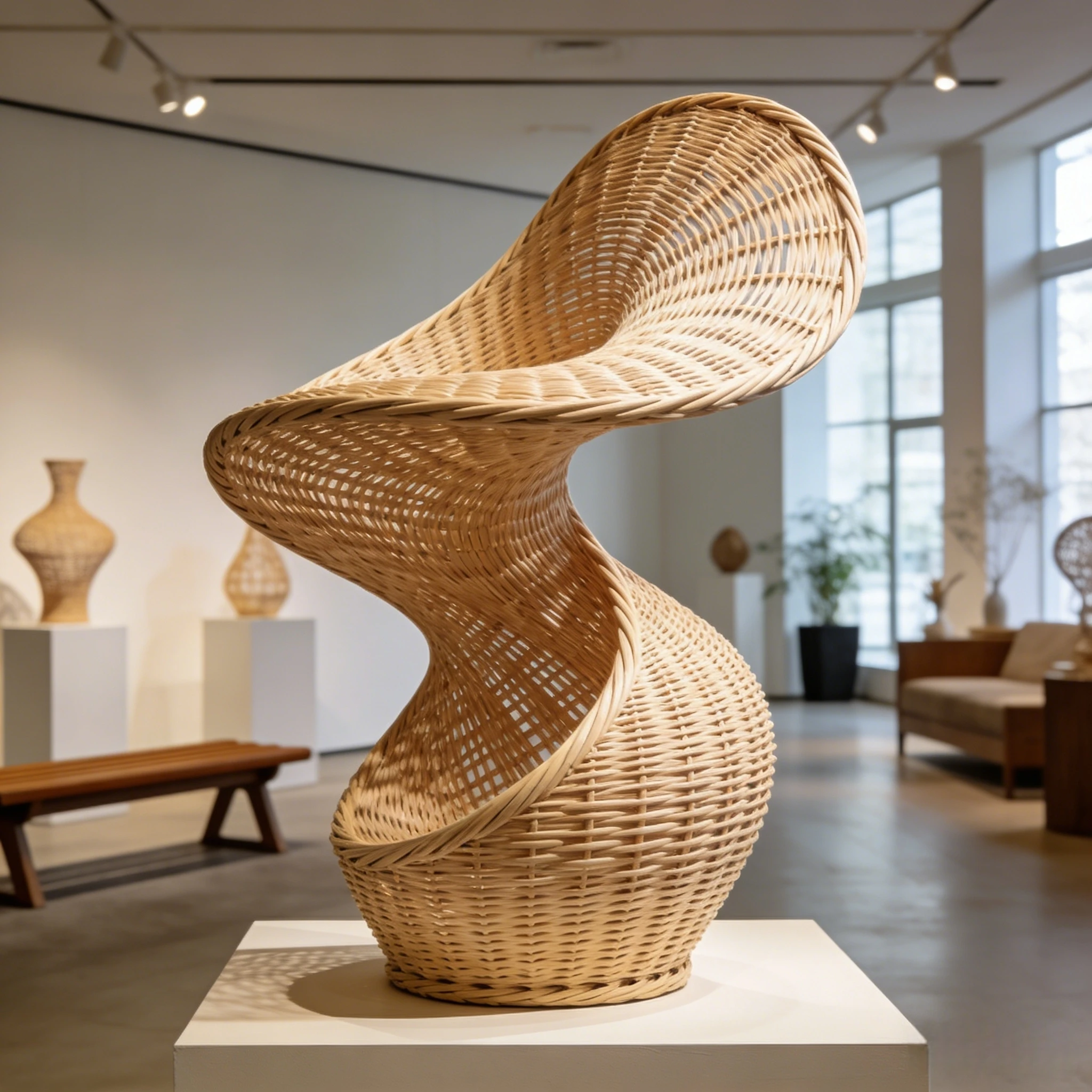 Custom Handwoven Wicker Art Piece - Made to Order in Any Size, Style & Finish 1