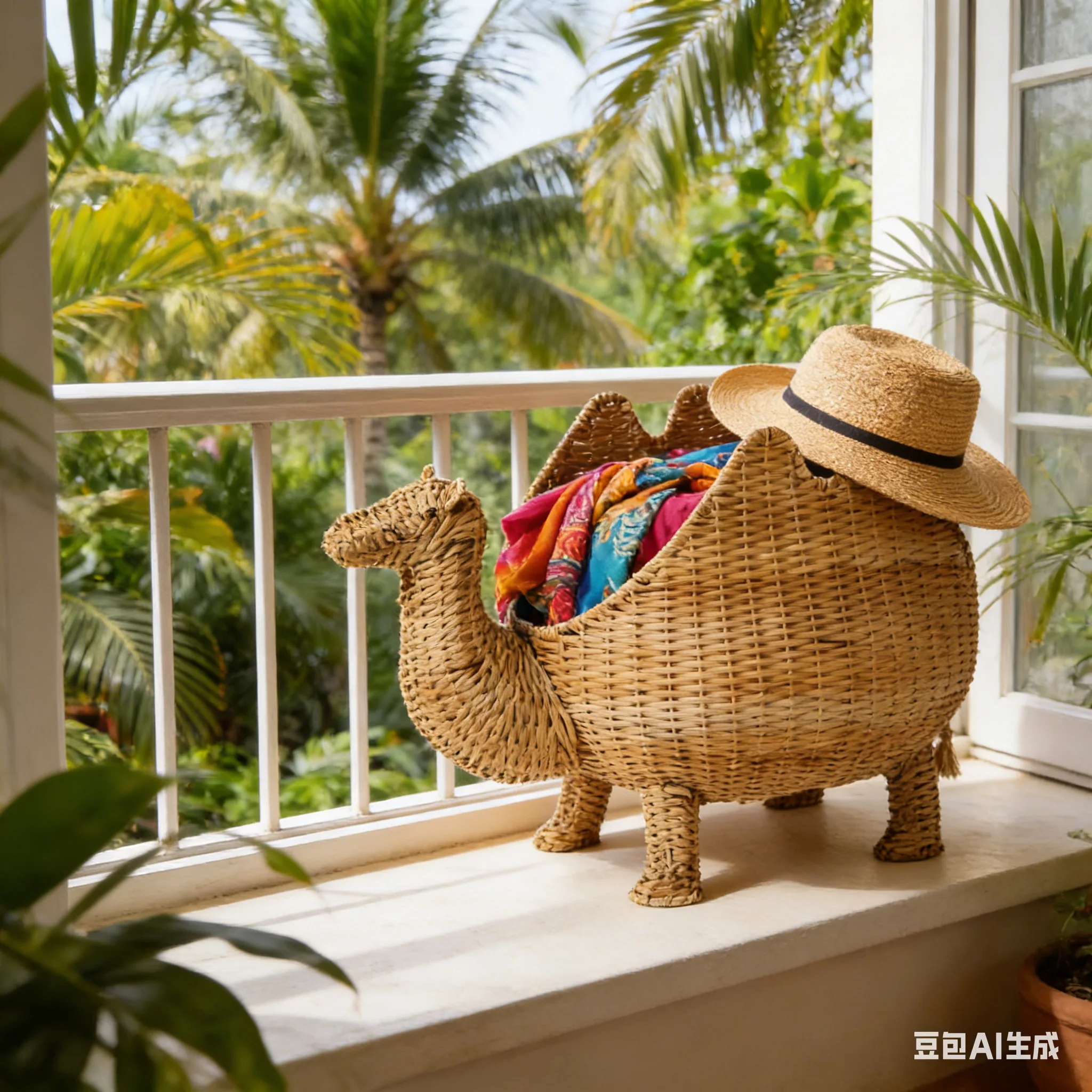 Individuell gestalteter Aufbewahrungskorb aus Weide in Kamelform für personalisierte Präsentation und Aufbewahrung 1