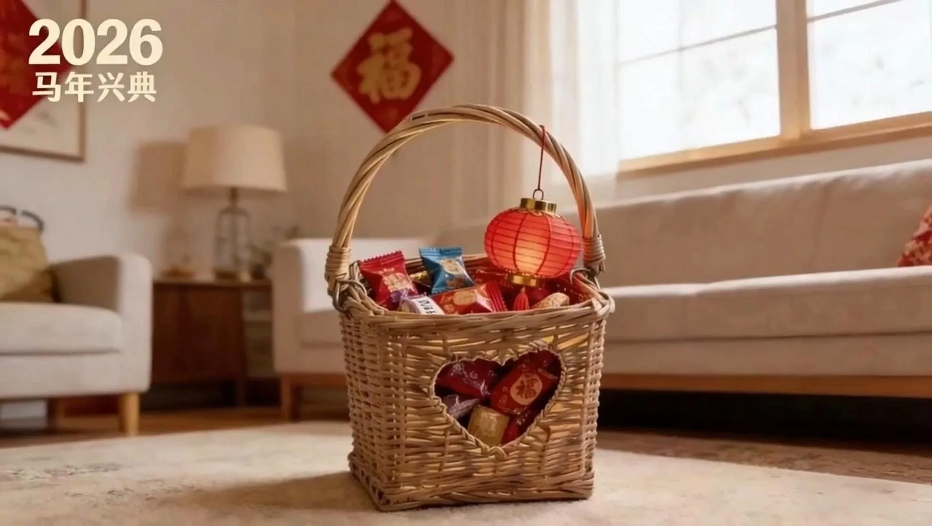 Custom Heart Cutout Wicker Basket with Handle | Size, Color & Logo Customizable 1