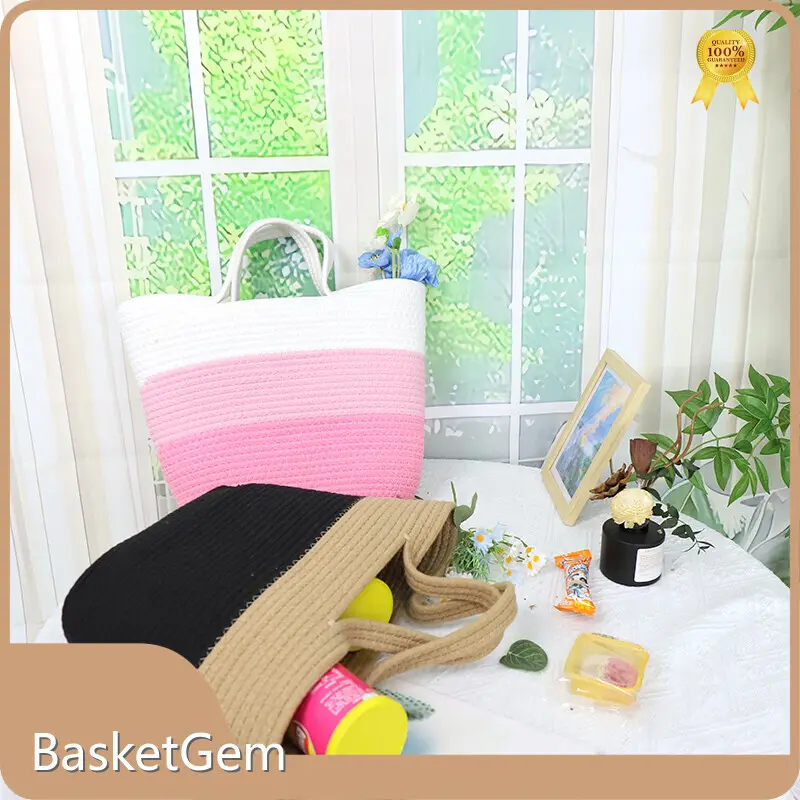 Crochet Cotton Tote Bag Cotton Weaving Wholesale - BasketGem 1