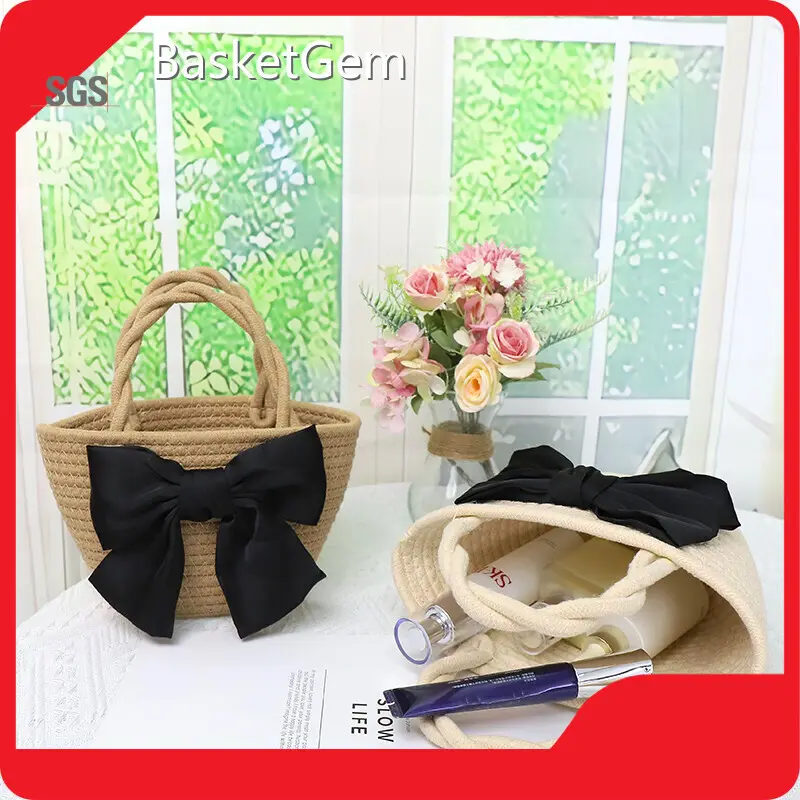 Cotton Crochet Bag by BasketGem-1 1