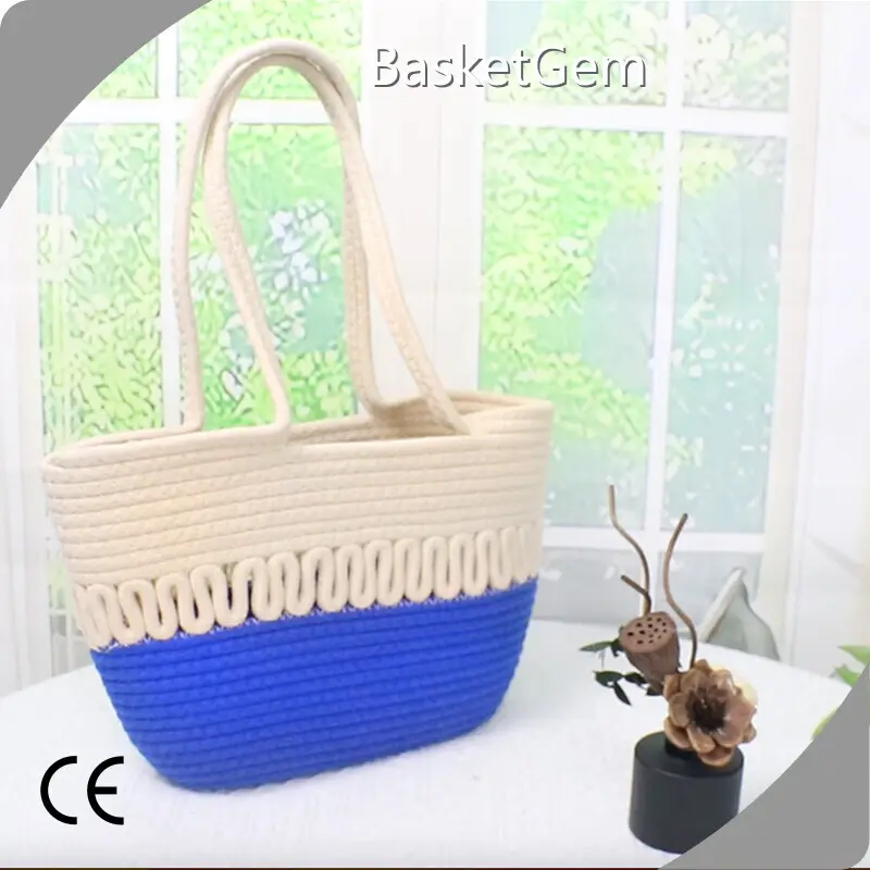 Cotton Crochet Bag Manufacturer Cotton Rope Bag Wholesale - BasketGem 1