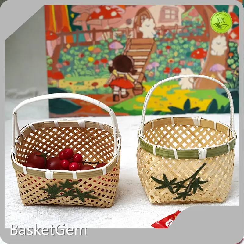 Woven Wood Laundry Basket Woven Wood Baskets Wholesale - BasketGem 1