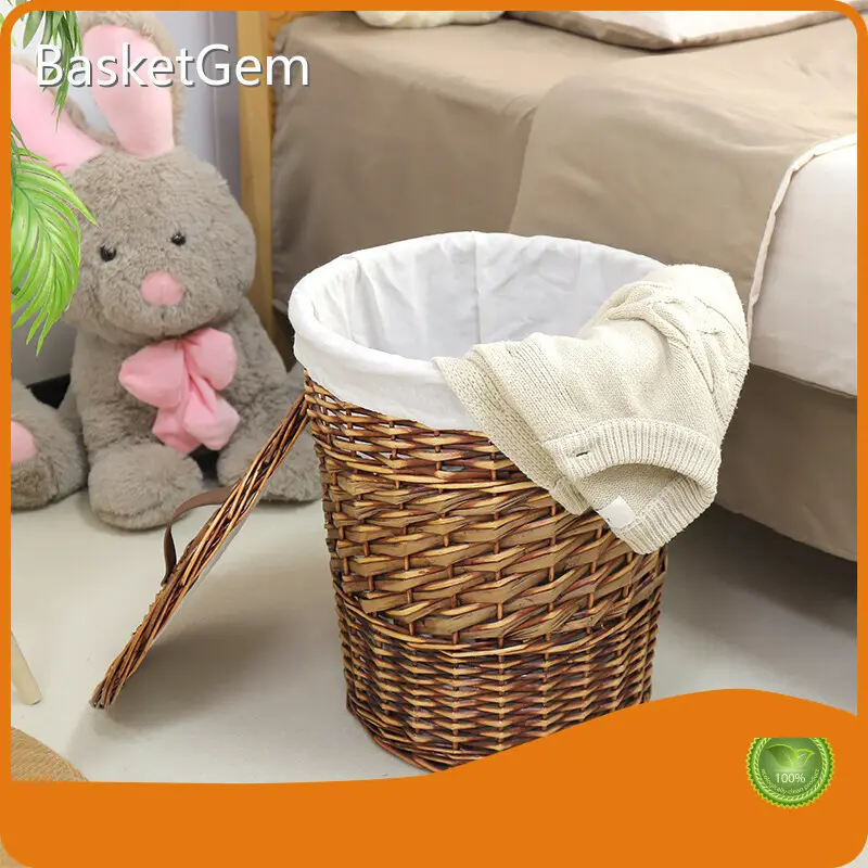 Custom Willow Laundry Basket Products Wholesale - BasketGem-1 1