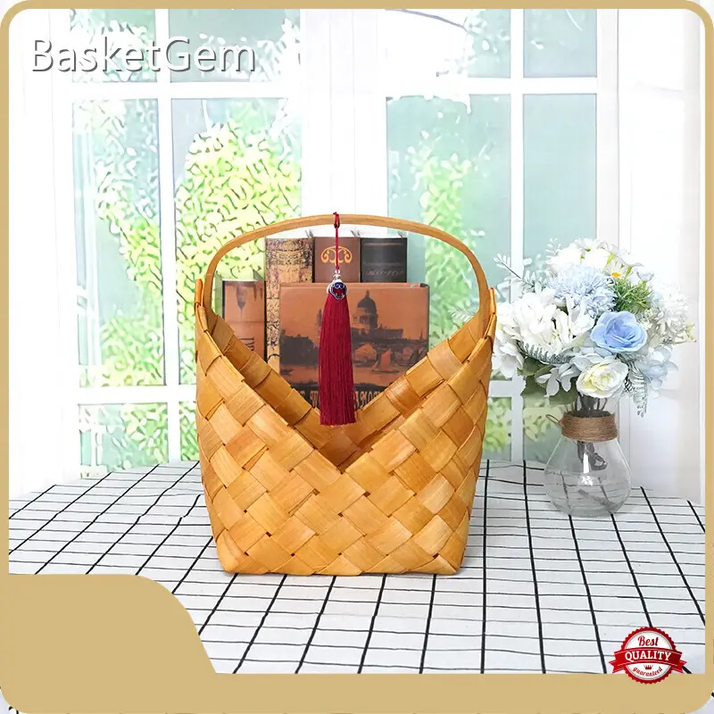 Wooden Wall Hanging Baskets Wooden Woven Wholesale - BasketGem 1
