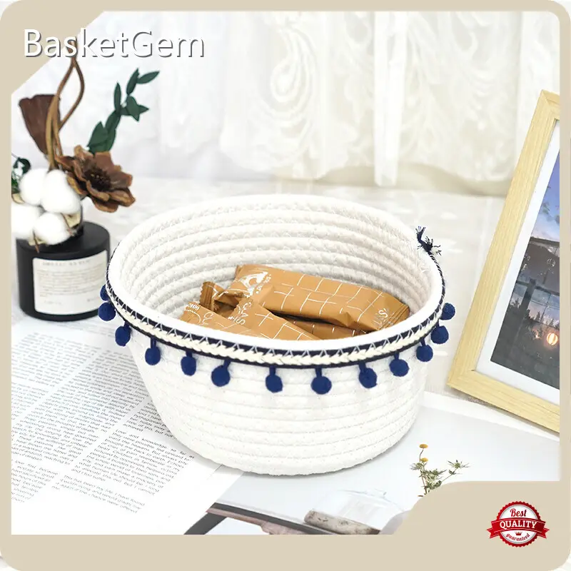 Woven Storage Basket Supplier Cotton Rope Basket Wholesale - BasketGem 1