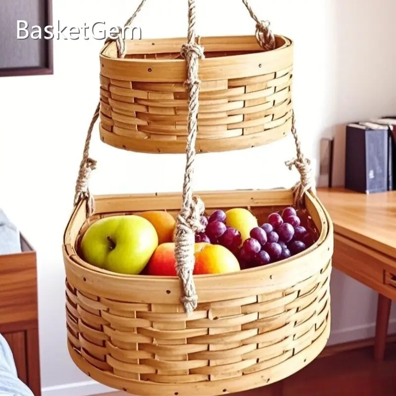 Wooden Wall Hanging Baskets by BasketGem-1 1