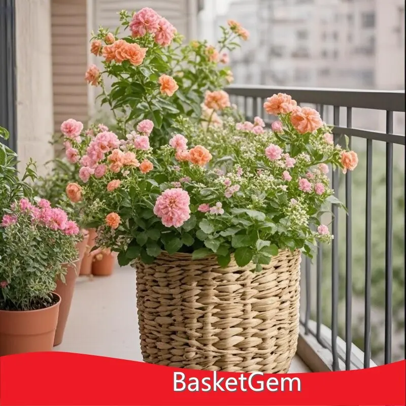 Straw Flower Pot Products Wholesale - BasketGem 1